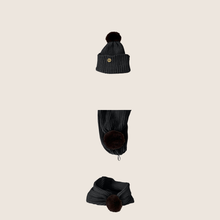 Load image into Gallery viewer, Tadow Two in One Beanie- Black
